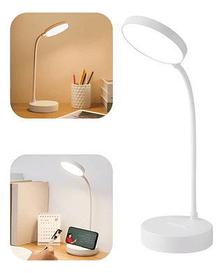 Luminária De Mesa Flexível Estudo Leitura Touch Recarregável