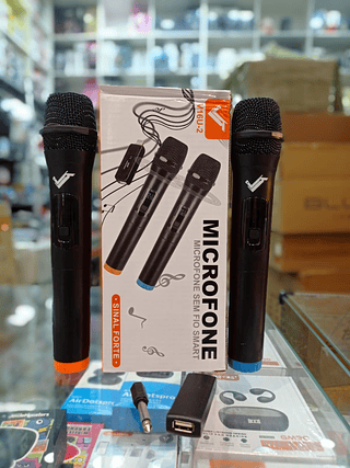 Kit com 2 Microfones sem Fio V16U-2