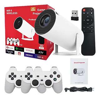Mini Projetor SOIOMSE 4K Portátil com Wi-Fi e Bluetooth, para Jogos e Home Theater