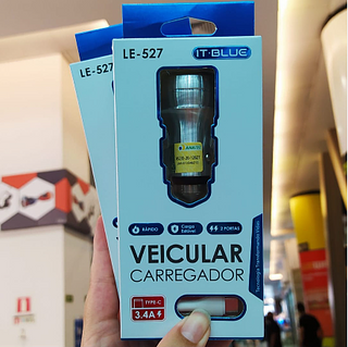 Carregador Veicular TYPE-C 3.4A IT BLUE
