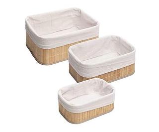 Kit 3 Cestos Organizadores de Bambu