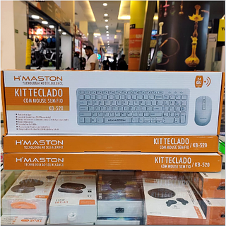 Kit Teclado e Mouse sem fio H'MASTON