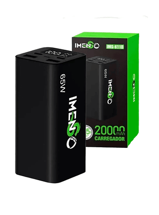 Powerbank 65w 20000mah Carrega Tudo Em Alta Velocidade