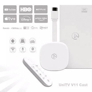 Tv Box Receptor Uniitv Stick V11 8k Ultra Hd-streaming Branco