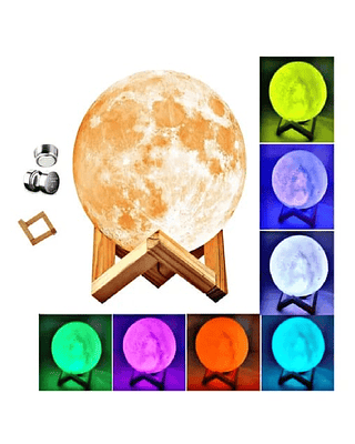 Luminária Lua 7 cores RGB C/ Controle