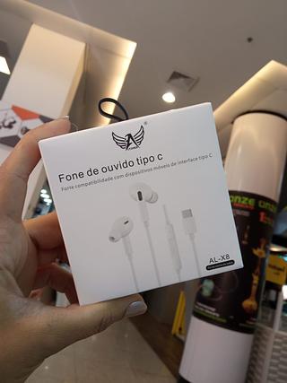 Fone de ouvido com fio TYPE-C AL-X8