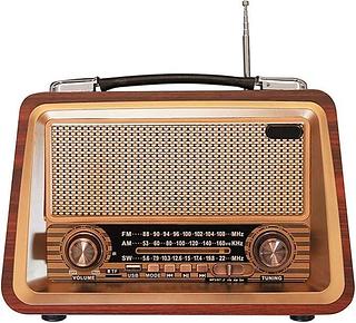 Portable Bluetooth Retro Radio, FM AM SW Stereo Radio