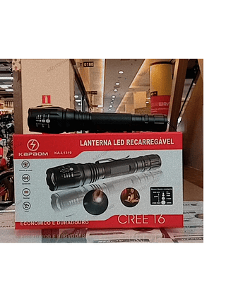 Lanterna LED Recarregável KAPBOM KA-1319