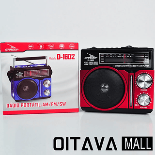 Rádio Am Fm Antigo Retrô Portátil Usb Vintage Recarregável Vermelho