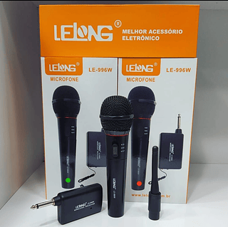 Microfone Lelong s/ fio LE-996W