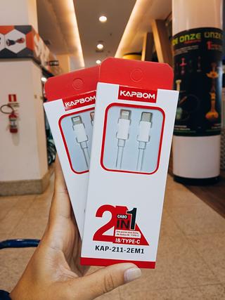 Cabo iPhone e TYPE-C KAPBOM