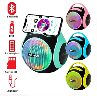 Caixa de Som Bluetooth Microfone Karaokê 20w