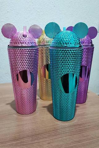 Copo com Canudo Mickey