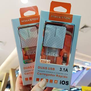 Carregador IOS 3.1A 2USB H'MASTON Y12-2