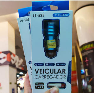 Carregador Veicular V8 3.4A IT BLUE