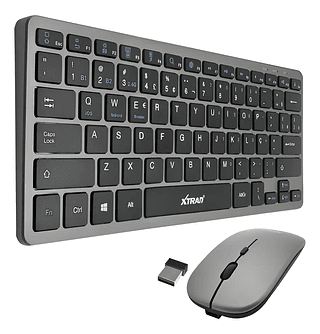 Teclado Mouse Sem Fio Bluetooth Recarregável