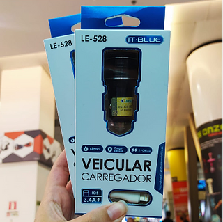 Carregador Veicular IOS 3.4A IT BLUE