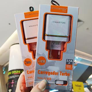 Carregador V8 3.1A 2USB H'MASTON Y44-1