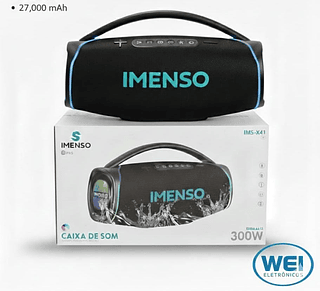 CAIXA DE SOM GRANDE BLUETOOTH 300W IMENSO X41 A LANÇAMENTO