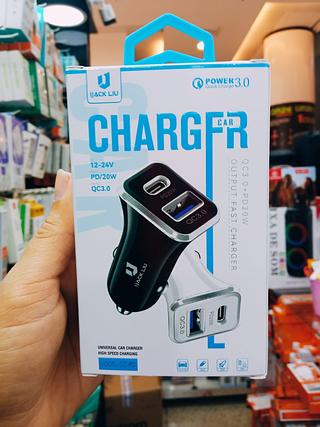 Carregador Veicular USB-C 3.0 CC-PD