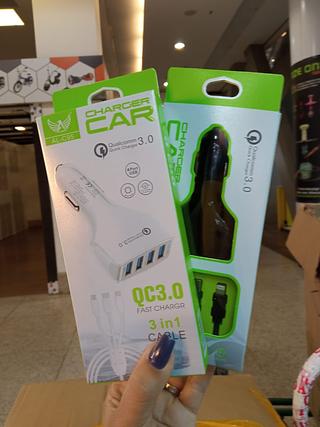 Carregador Veicular 3 em 1 AL-C95