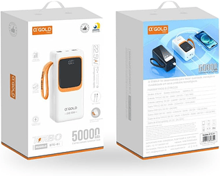 Bateria Portátil BTE 61 50.000 mAh, LED, Visor de Bateria