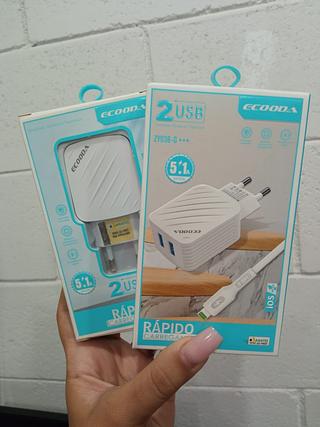 Carregador iOS ECOODA 5.1 2 USBs
